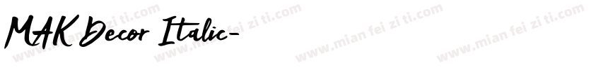 MAK Decor Italic字体转换